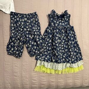 Laura Ashley Navy and White Floral dress and underpants